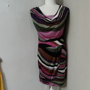 Sharagano Multicolor Sheath Dress 4 Flaws Corporate Siren Prints Rainbowcore